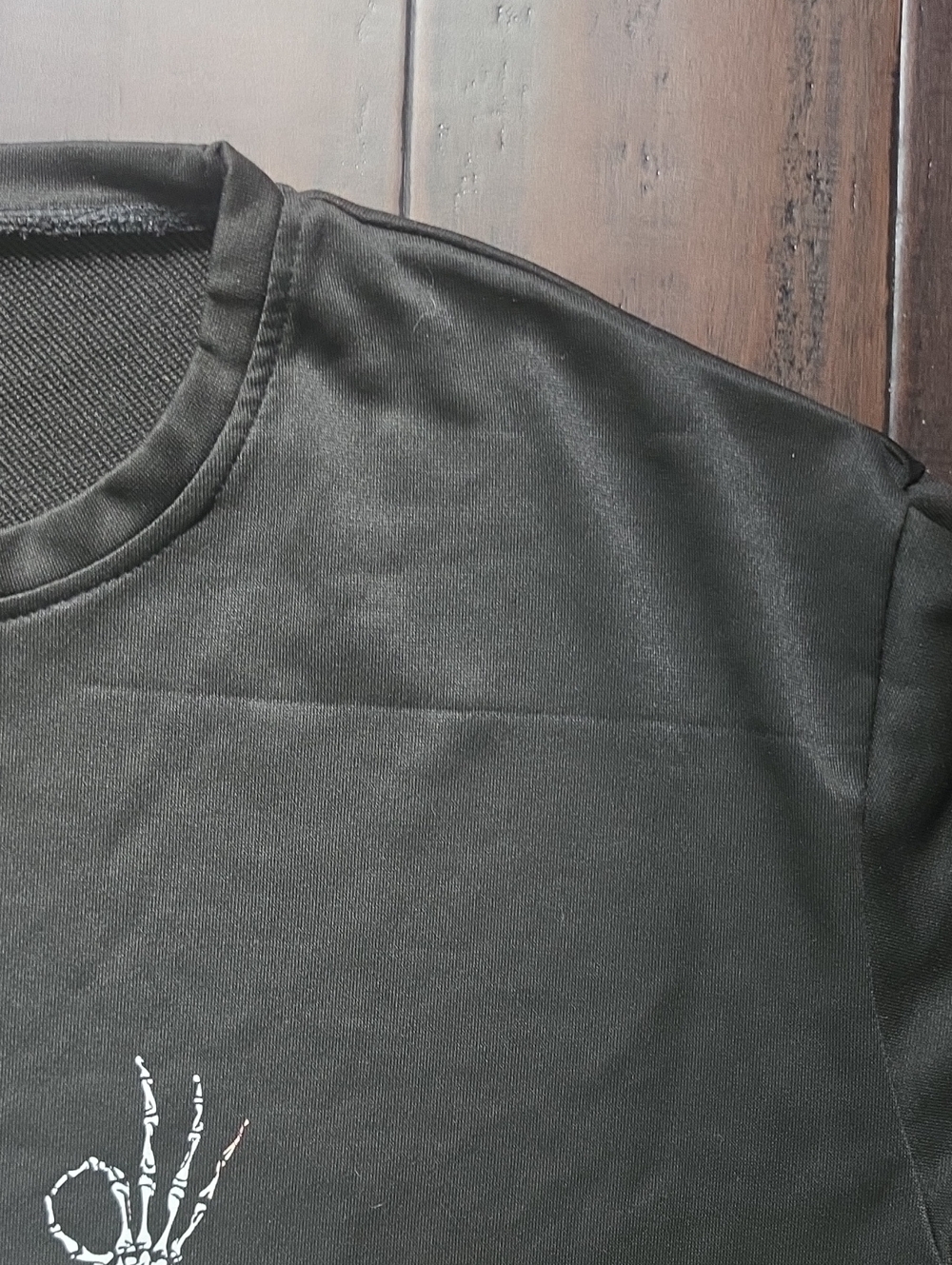 Graphic Skeleton Sweatshirt in Black Like New - Picture 5 of 5